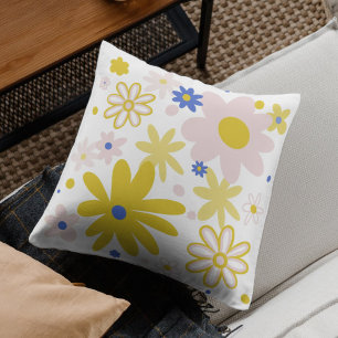 Coussin Flores amarillas brillantes