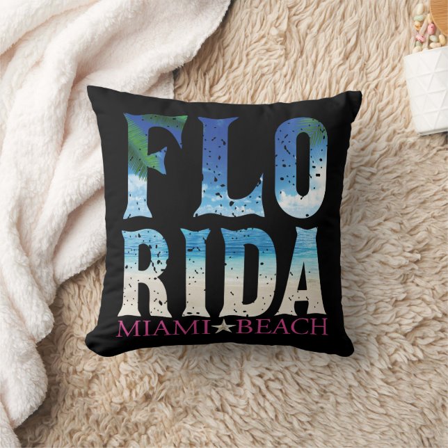 Coussin Floride, Miami Beach (Couverture)