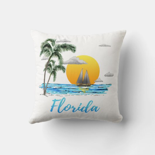 Coussin Floride Océan Sunset (Verso)