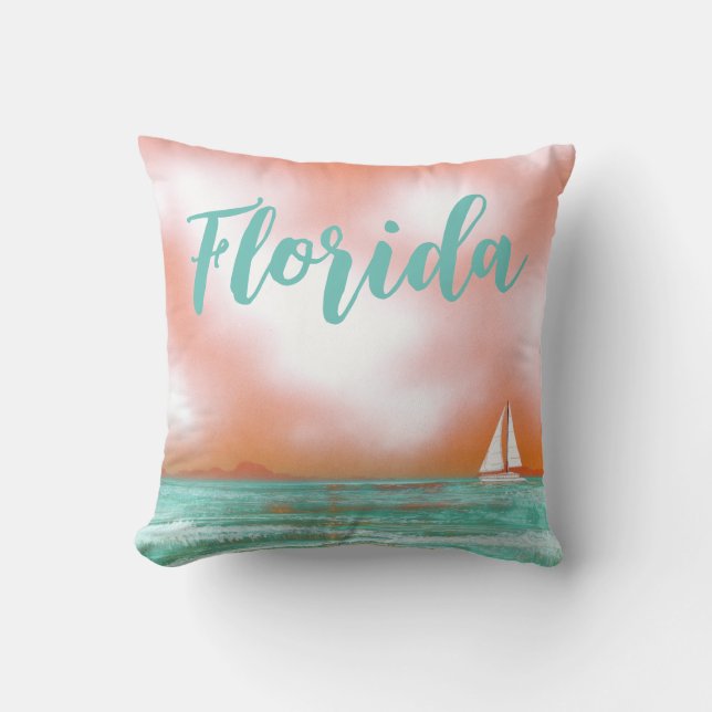 Coussin Floride Voilier (Recto)