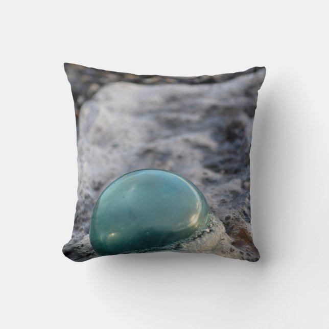 Coussin Flotteur de pêche entouré de vagues (Recto)