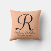 Coussin Floue de pêche monogramme et noms (Verso)