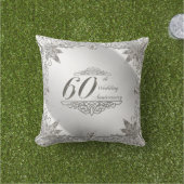 Coussin Flourish 60th Diamond Anniversary Throw Pillow (Herbe)