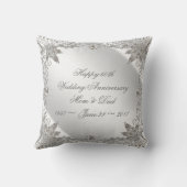 Coussin Flourish 60th Diamond Anniversary Throw Pillow (Verso)