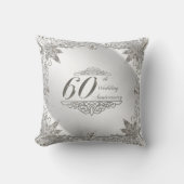 Coussin Flourish 60th Diamond Anniversary Throw Pillow (Recto)