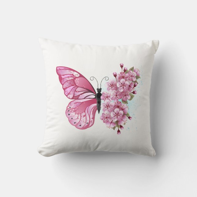 Coussin Flower Butterfly (Recto)