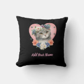 Coussin Flower Cat Tshirt (Recto)