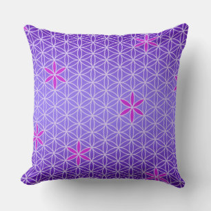 Coussin Flower Of Life - timbre sans couture motif - viole