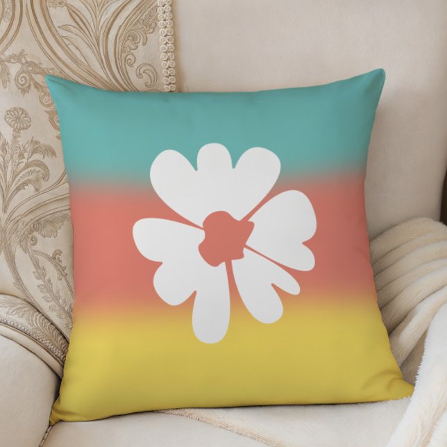 Coussin Flower Power Vibrant Dorm Room Decor, (Créateur téléchargé)