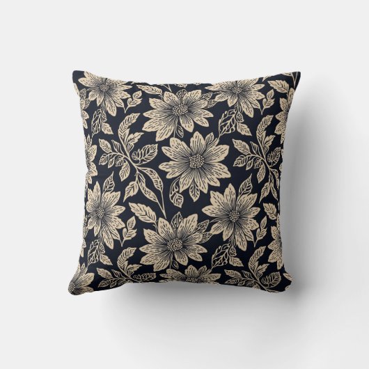 Coussin Flower Throw Pillow (Verso)