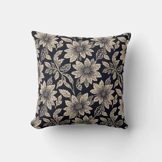 Coussin Flower Throw Pillow (Recto)