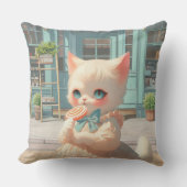 Coussin Fluffy Kitten avec Lollipop à la pâtisserie (Recto)