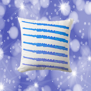 Coussin Flute Motif bleu Ombre