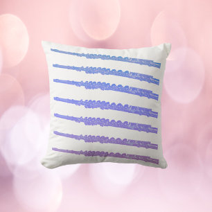 Coussin Flutes Ombre bleu rose violet
