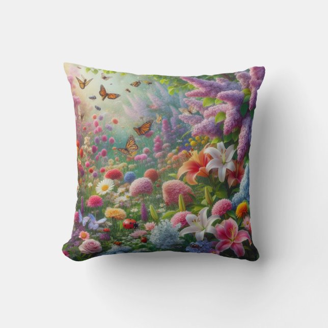 Coussin Fluttant Floral (Recto)