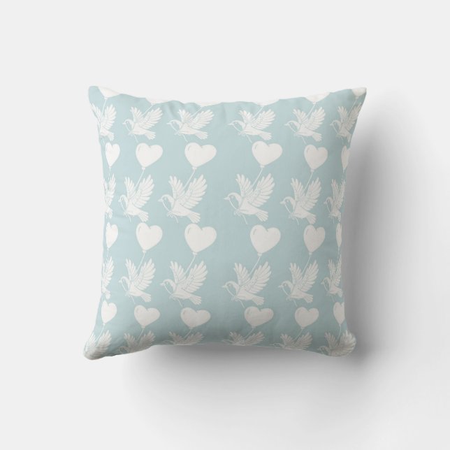 Coussin Flyaway Love on Mint (Verso)