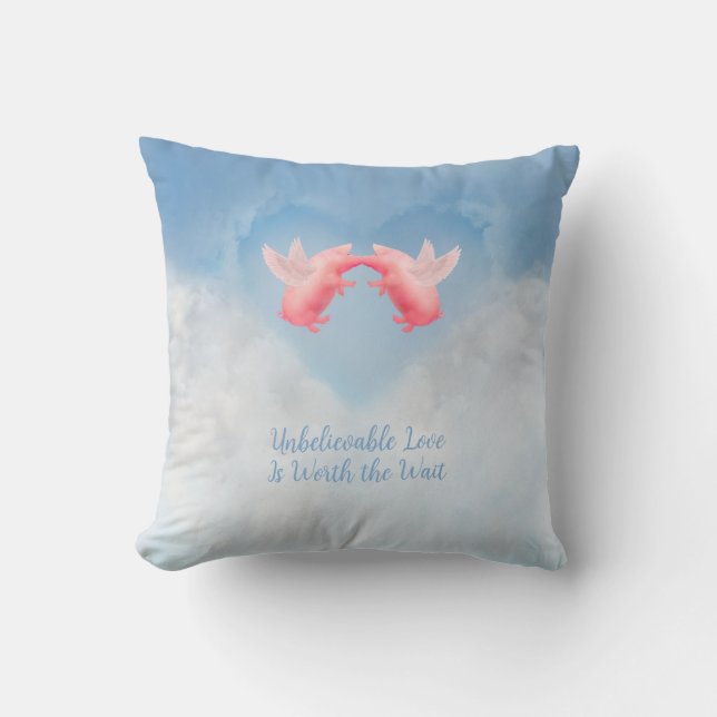 Coussin Flying Pigs Incroyable Love (Recto)