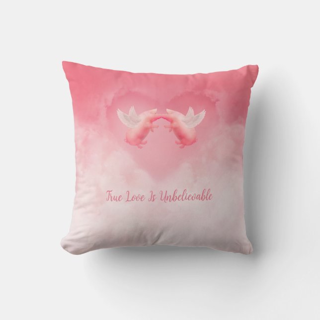 Coussin Flying Pigs Incroyable Love (Recto)