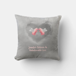 Coussin Flying Pigs Un amour incroyable Personnalisé