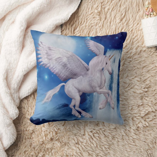 Coussin Flying Unicorn Imaginaire Art (Couverture)
