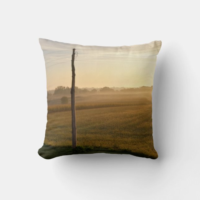 Coussin Foggy Morning Nature Photography (Recto)