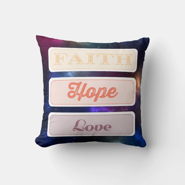 Coussin Foi, Espoir, Amour (Recto)
