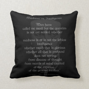 Coussin Folie contre Intelligence>>Poe