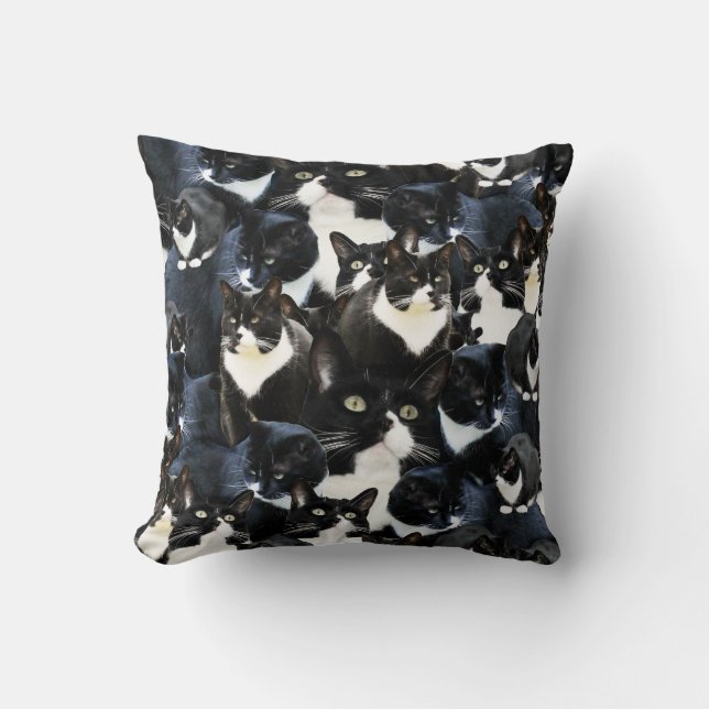 Coussin Folie de chat de smoking (Recto)