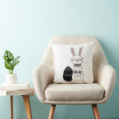 Coussin Folk Lapin de Pâques lapin Jetez l'oreiller (Chaise)