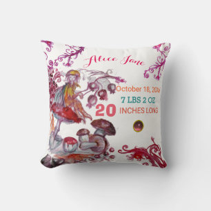 Coussin FOLLET DE CHAMPIGNONS BABY SHOWER rose Bébé Statut
