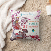 Coussin FOLLET DE CHAMPIGNONS GARÇON BABY SHOWER Bébé Stat (Couverture)