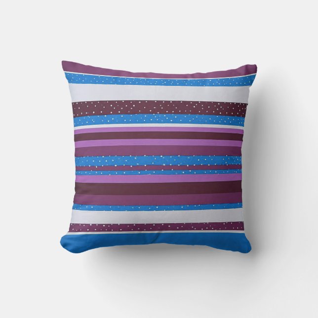 Coussin Fond à motif rayé vibrant (Recto)
