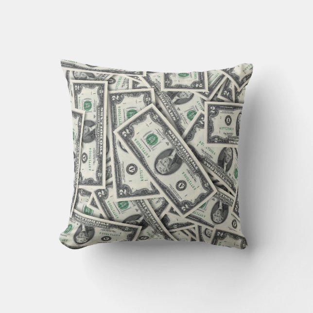 Coussin Fond d'argent de billet de 2 $ (Recto)