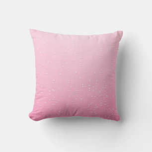 Coussin Fond d'art Champagne Rose avec Petites Bulles