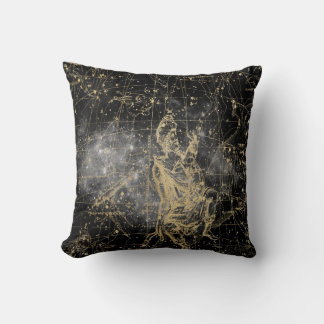 Coussin Fond de carte céleste étoilé vintage