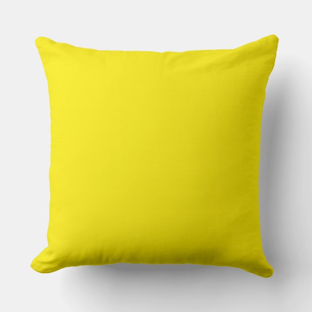 Coussin fond de couleur jaune canari (Recto)