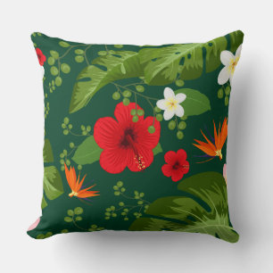 Coussin Fond de fleurs tropicales 8