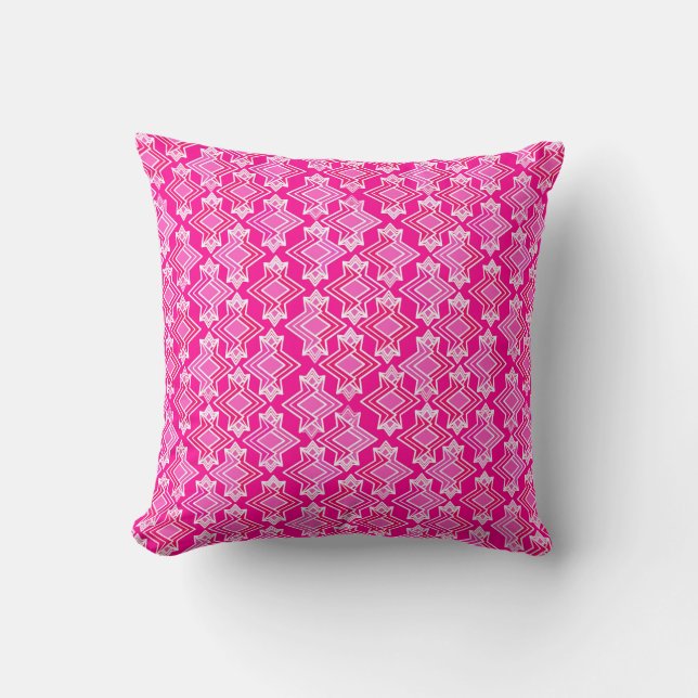 Coussin Fond d'écran Art Déco Motif, Fuchsia Pink (Recto)