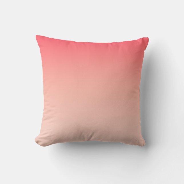 Coussin Fond dégradé rose et pêche (Recto)