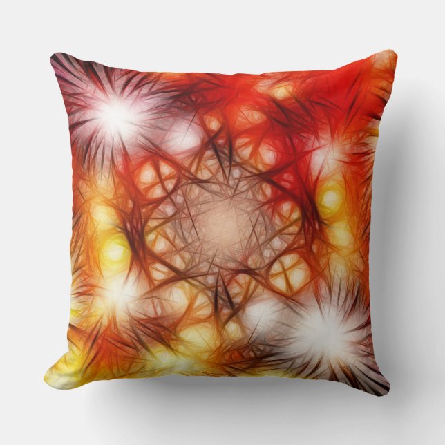 Coussin Fond d'étoiles de feux d'artifice abstraits (Recto)