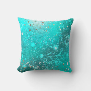 Coussin Fond en feuille de turquoise menthe
