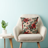 Coussin Fond floral d'anémone de Joyeux Noël (Chaise)