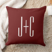 Coussin Fond rouge bordeaux modifiable et texte blanc  (Couverture)