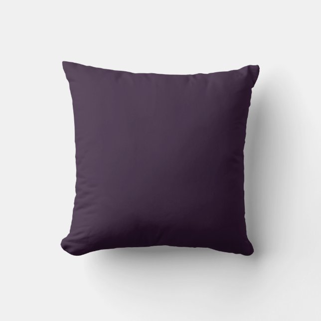 Coussin Fond uni de couleur violet foncé (Recto)