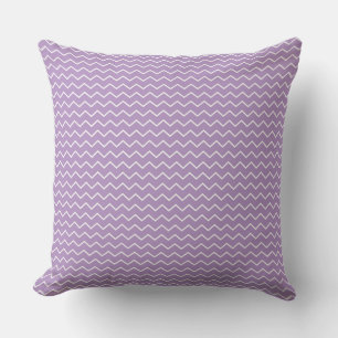 Coussin Fond violet clair avec motif zigzag