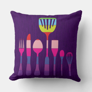 Coussin Fond violet cuisine rétro cuisine #4