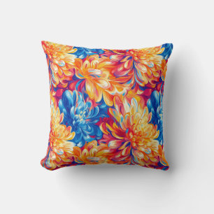 Coussin Fondre Chrysanthemum Pop Art Conception vibrante