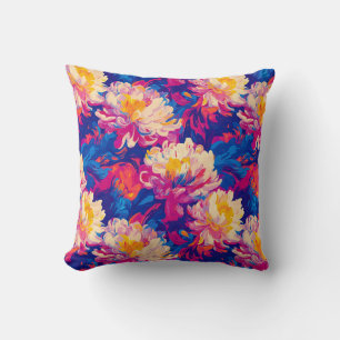 Coussin Fondre Chrysanthemum Pop Art Conception vibrante