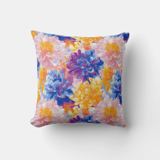 Coussin Fondre Chrysanthemum Pop Art Conception vibrante
