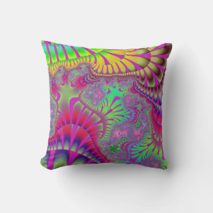 Coussin Fonte arc-en-ciel rose